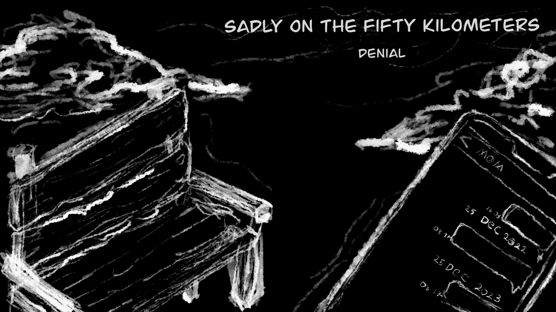 Sadly on the fifty kilometers ระยะห่างบนทางเศร้า  :Denial ปฏิเสธ